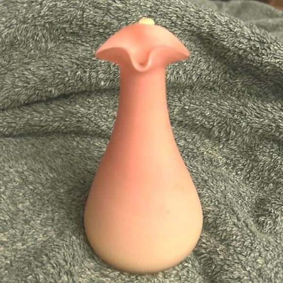 Pink Burmese 1930s Cruet Applied Claw Ribbon Handle Amazing Glow - Picture 8 of 12
